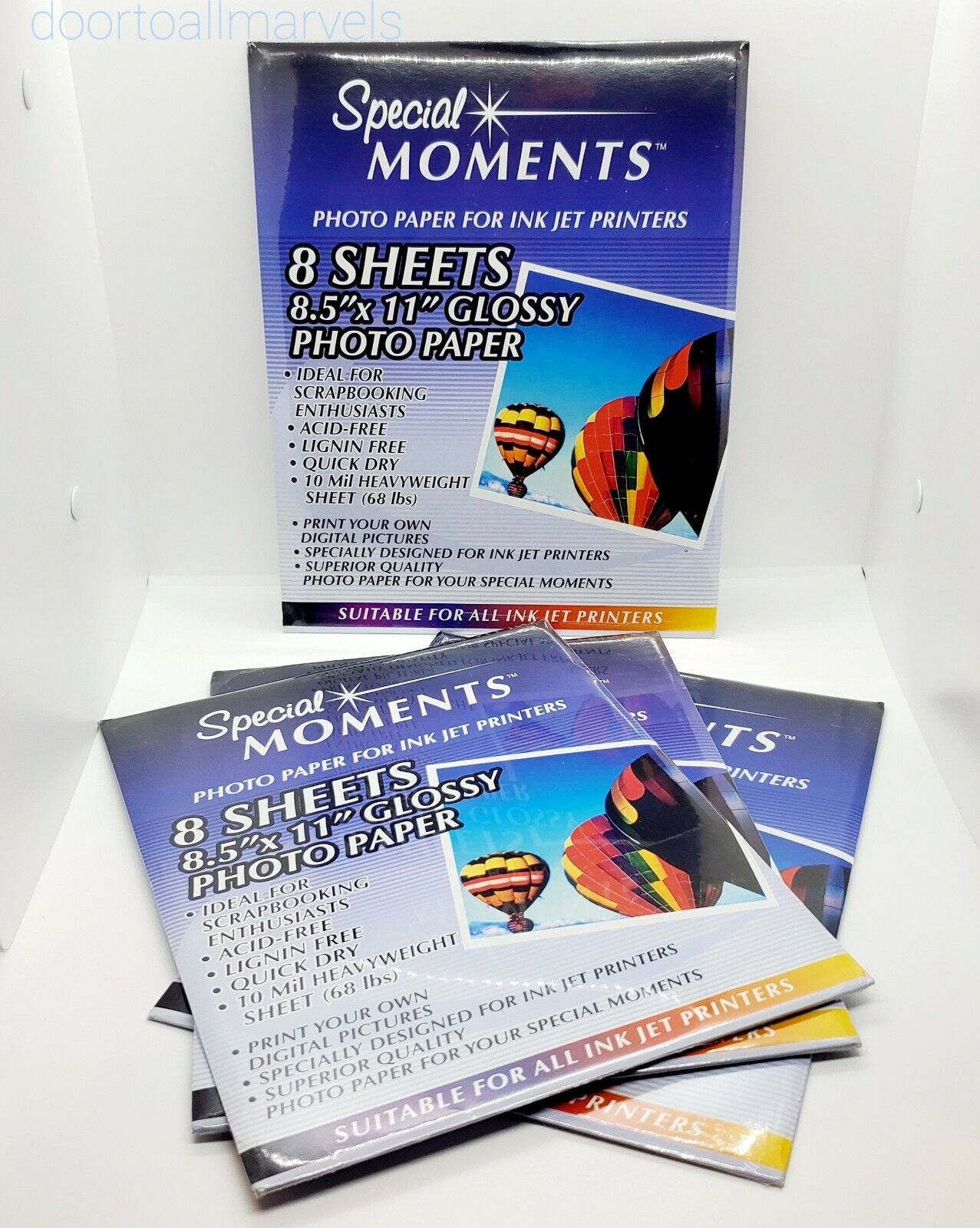 Special Moments Ink Jet Glossy Photo Paper Large 8.5x11 Acid Free 10 Mil - 32pcs