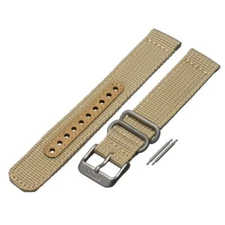 Seiko Watch Strap for 5 SNK803 SNK811 7S26-02J0 18mm Tan Beige Nylon Fabric Band