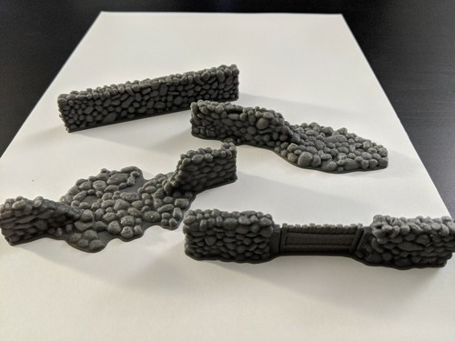 Stone Walls 28mm Wargames Warhammer Scenery Terrain Set 40k Modelo Impreso 3D - Imagen 4 de 16