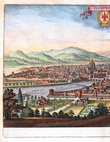 ITALY FLORENCE / FIRENZE "Florentia" M. Merian 1640 ORIGINAL ANTIQUE - Picture 2 of 5