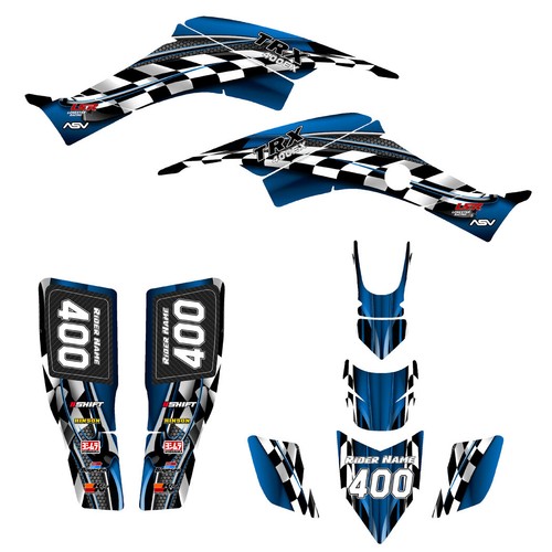 TRX 400EX Graphic Decal kit 1999 - 2007 Free Custom Service 24 mil Thick #2500 - Picture 9 of 17
