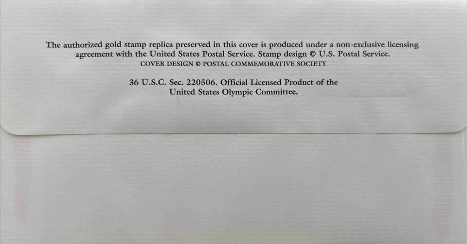 First Day of Issue Gold Replica Stamp- 2002 Winter Olympics- Utah - Image 2 of 2