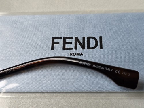 FENDI Sunglasses Oversized FF0432 Gold FF Logo Dark Havana Tortoise Frame - Picture 9 of 12