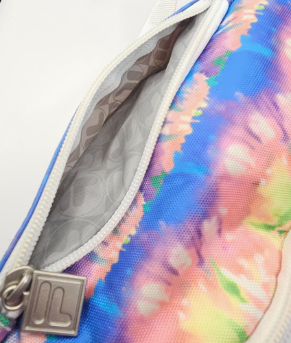 FILA Rainbow Tie-Dye Crossbody w/ 3-Zipper Pockets & Snap Buckle Belt - Picture 7 of 8