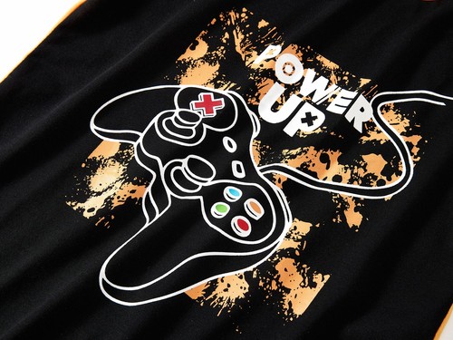 2-Piece Cozy Pajamas For Little Boys Gamer Yellow Long Sleeves Soft PJs Set K... - Picture 3 of 7