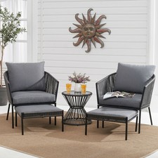 Better Homes Gardens Brookbury 5 Piece Patio Wicker Sectional Set 5 Piece Patio Wicker Sectional
