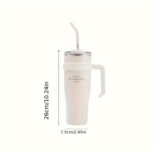 Vaso de botella de agua de acero inoxidable aislado con tapa de paja Dupe de 37 oz para Stanley Cup nuevo - Imagen 3 de 31