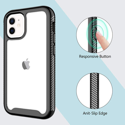 For iPhone 12/12 Pro Max/12 Mini/11 Case Phone Cover Shockproof + Tempered Glass - Picture 20 of 38