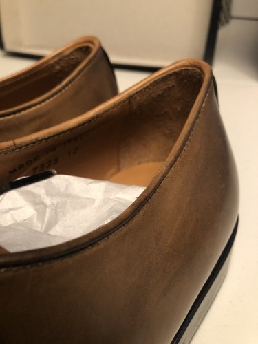 Vintage Barneys New York Leather Blucher Shoes Brown Size 12 Made In Italy $491 - Picture 9 of 12