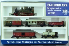 Fleischmann 7898 Prussian Railway Steam Locomotive Freight Train Set N Scale
