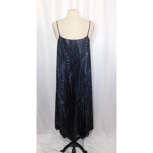 ALL SAINTS Leowa Viola Pleated Midi Tank Dress Feather Print Allsaints Large - Picture 9 of 14