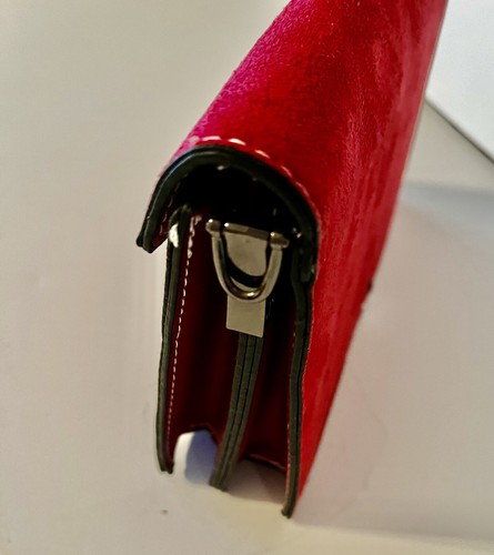 Vintage MCM suede Color block Clutch Purse 7 7/8” - Picture 3 of 8