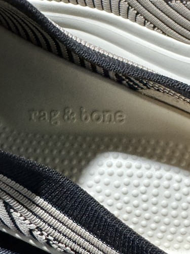 Rag & Bone Brixley Knit Slip-On Cream Black / Womens Size US 7 EUR 37 VG Cond. - Picture 10 of 12