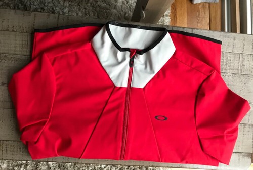 New Oakley mens red midlayer jacket softshell XL Built In Wrist Gaiters Thumb - Picture 5 of 6
