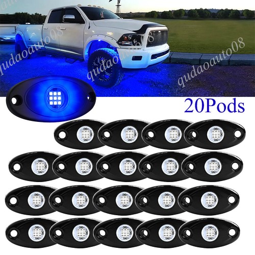 White/Blue LED Rock Lights Pods Fit Jeep Offroad Boat Truck ATV Underbody Lamp - Picture 41 of 50