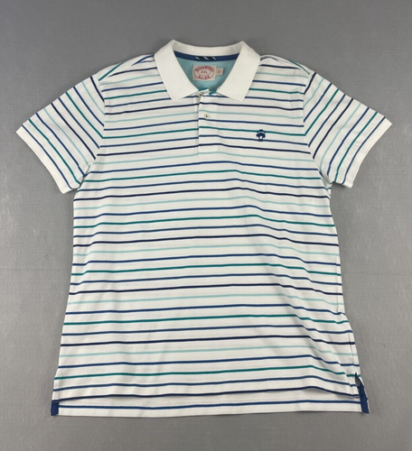 Camisa Polo Brooks Brothers Para Hombre XXL Blanco Rayas Manga Corta Informal Rugby - Imagen 1 de 13