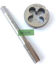 3/8-18 UNS Tap And Die, Machine Thread Tap And Round Thread Die Right Hand HSS