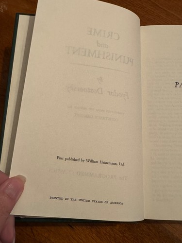 Crime and Punishment The Programmed Classics 1967 Hard Cover Book 1st Edition - Foto 6 di 6