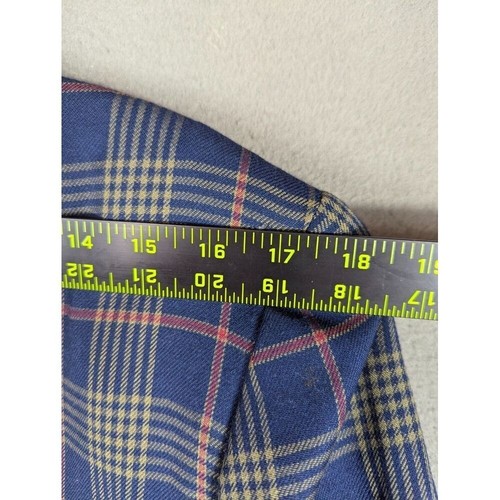 Pendleton Abrigo Deportivo Chaqueta 100% Lana Virgen Azul Tartán Cuadros EE. UU. Para Hombre L - Imagen 10 de 13