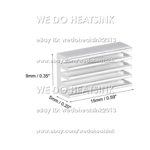 50 pièces refroidisseur de radiateur dissipateur thermique en aluminium extrudé avec ruban thermique pré-appliqué - Photo 92/134