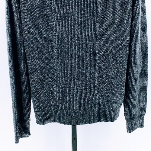 Suéter Ted Baker Para Hombres Gris Mezcla Acanalado Jersey Calce Ajustado Cuello Redondo Talla 7/3XL - Imagen 8 de 13