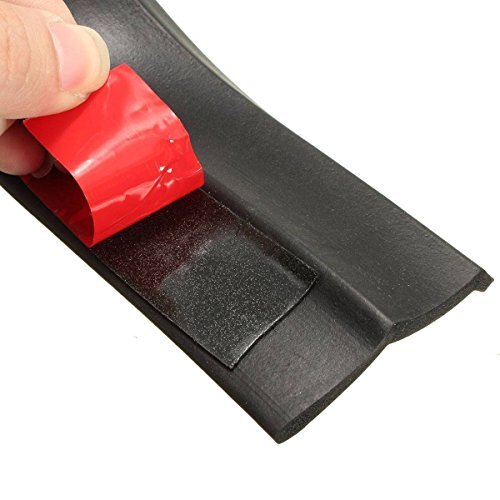 Universal Auto Front Stoßstange Spoiler Gummi Aufkleber Lippe Splitter Body Skirt Schwarz - Bild 4 von 8