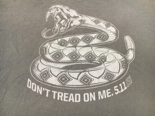 5.11 Tactical Shirt Mens Extra Large Gray Double Sided Logo Cotton Snake Graphic - Picture 5 of 20