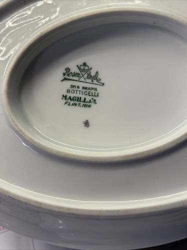 Rosenthal Magill & Co Flint MI Gold Rim Flower Rose Pattern serving 4 piece set. - Picture 17 of 17
