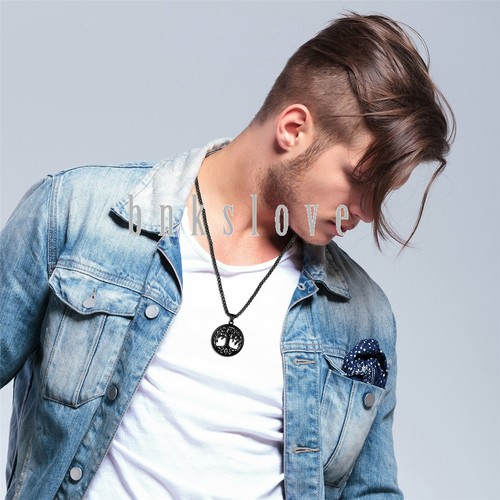 Herren Edelstahl Keltischer Knoten Lebensbaum Anhänger Halskette Familie Wurzeln Geschenk - Bild 12 von 14