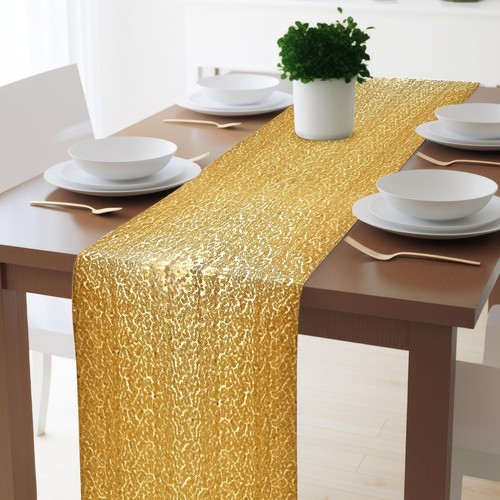 Sequin Table Runner 12 x 72inch Table Runner Gold Sequin Table Cloths for Bir... - Picture 6 of 7