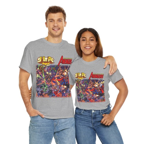 JLA Avengers T-Shirt - DC Comics/Marvel Team-Up - Classic George Perez Art - Picture 23 of 91