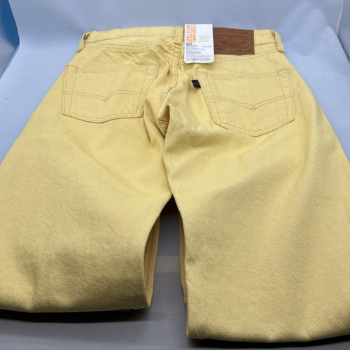 Levis Fresh Premium 501 Original Men`s Straight Leg Yellow  Jeans 26x30 - Picture 12 of 19