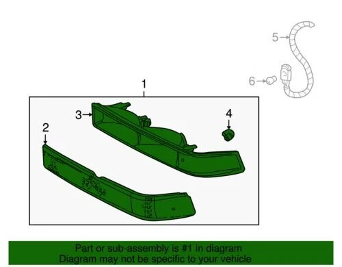 OEM NUEVO GM 98-05 Chevrolet Blazer S10 luz de señal de estacionamiento y giro lámpara 15098268 Foto 2 de 2