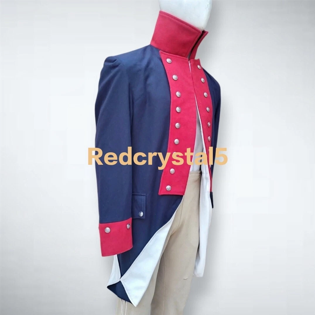 BURBERRY Giacca uomo blu navy esercito continentale nuova con revers rossi saldi