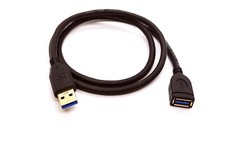 2PACK 1Ft USB 3.0 Extension Cable Gold Plate Type A Male to Female Black Color