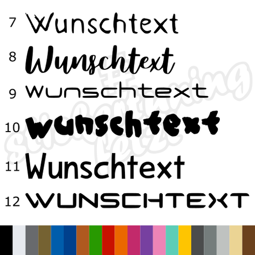 Autoaufkleber WUNSCHTEXT gebogen Schriftzug Frontscheibe Wunschfarbe bis 60cm #2 - Bild 3 von 12