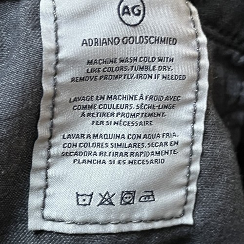 AG Adriano Goldschmied Womens 30R Gray Black The Stevie Slim Straight Pants - Picture 11 of 12