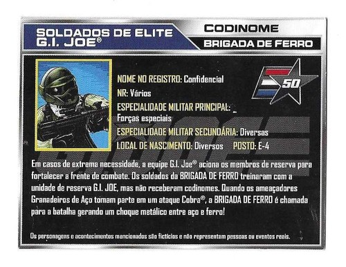 2015 Steel Brigade v.3A FILE CARD modern 50th Spanish / Portuguese GI Joe JTC - Bild 2 von 2