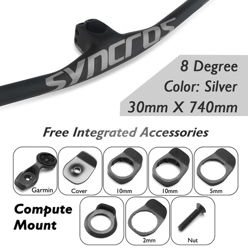 Superlight Full Carbon Integrated Mountain Bike Handlebar with Stem 30-50mm - Picture 33 of 48