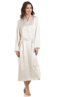 Camille Womens Ladies Black Polka Dot Print Long Satin Cream Wrap 20/22 Camille Womens Ladies Black Polka Dot Print Long Satin Cream Wrap 20/22