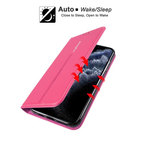 Funda billetera de cuero para iPhone 11 Pro Max 11 Pro 11 con bolsillo para tarjeta de crédito - Imagen 23 de 31