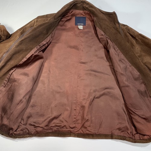 Vintage MARK SHALE Genuine Suede Leather Jacket Brown Full Zip Size XL USA Made - Picture 5 of 8