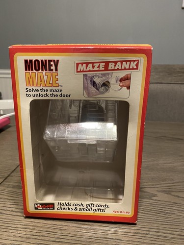 MONEY MAZE CUBE SAVINGS COLLECTION BANK PUZZLE TOY ~ NEW IN BOX ~ - Picture 3 of 4
