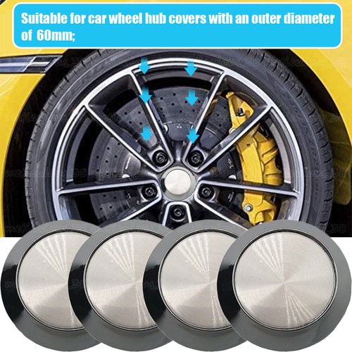 4Pcs 60mm (56mm) Car Tire Wheel Hub Center Caps Cover Car Rims Decor Accessories - Picture 5 of 14