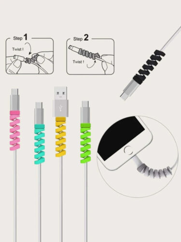 6 Pcs Spiral Cable Protector Charging Cable Wire Organizer For Phone Data Line - Picture 7 of 22