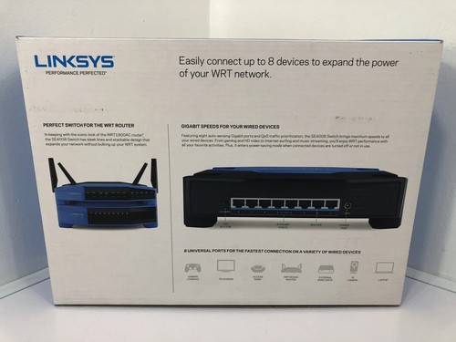 Linksys SE4008 WRT 8-Port 1000Mbps Gigabit Ethernet Switch OPEN BOX!! - Picture 2 of 10
