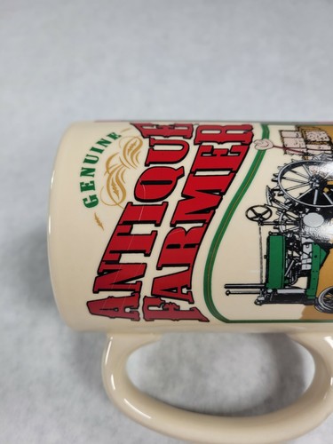 Genuine Antique Farmer Tractor Coffee Mug Cup Agriculture Plowing 1986 Laid Back - Picture 5 of 7
