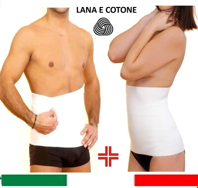 TERATEX Fascia elastica termica Panciera lana cotone Pancera uomo donna lombare schiena