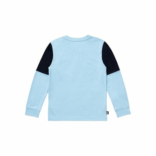Reebok Big Boys Long Sleeve Color-block Tee Shirt - Gray - Blue - Black NWT - Picture 5 of 9