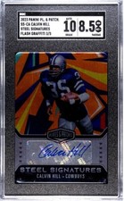 2023 plates and patches Calvin Hill Steel signatures graffiti 3/5 SGC 8.5/10